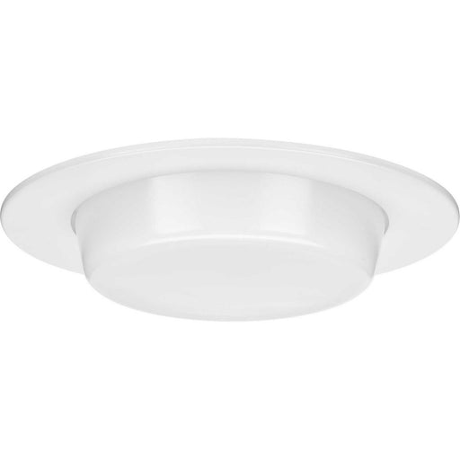 6" Recessed Drop Lens Shower Trim in Satin White