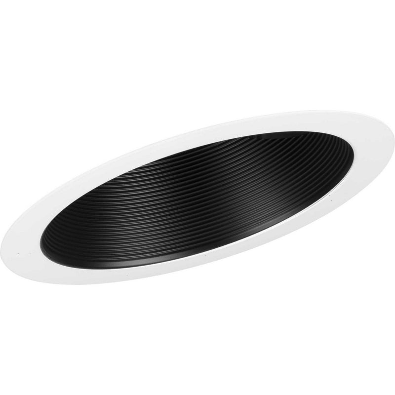 6" Sloped Ceiling Recessed Step Baffle Trim in Black
