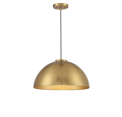 Industrial Metal Bell 18" 1-Light Pendant in Natural Brass
