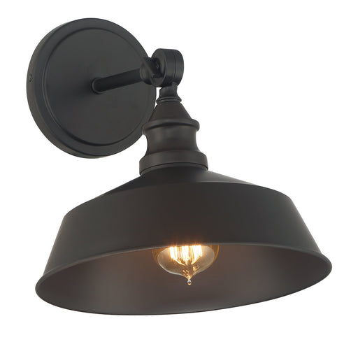 Barn Shade Long Arm 1-Light Wall Sconce in Oil Rubbed Bronze