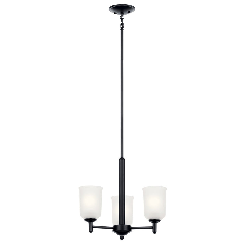 Shailene 3-Light Chandelier in Black