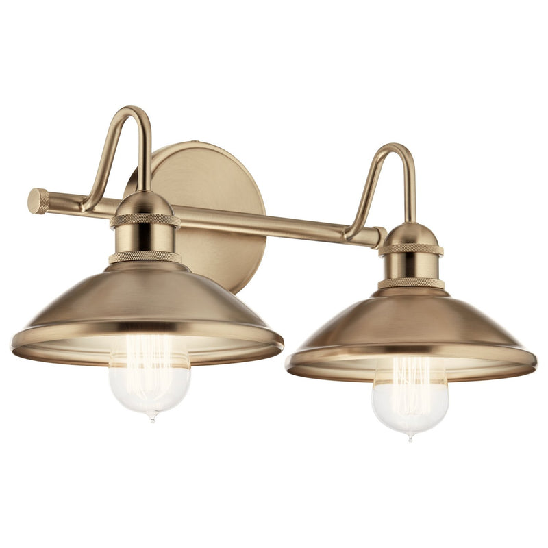 Clyde 2-Light Bath Vanity Light in Champagne Bronze