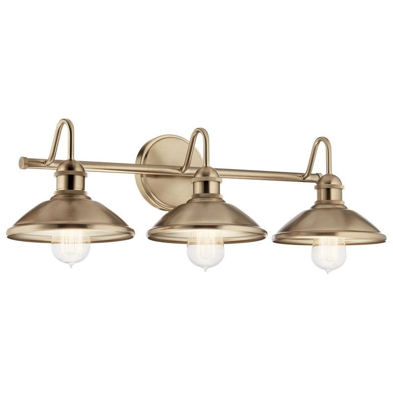 Clyde 3-Light Bath Vanity Light in Champagne Bronze
