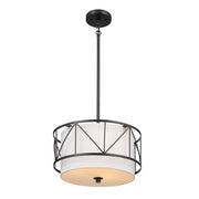 Birkleigh 3-Light 14" Pendant in Black