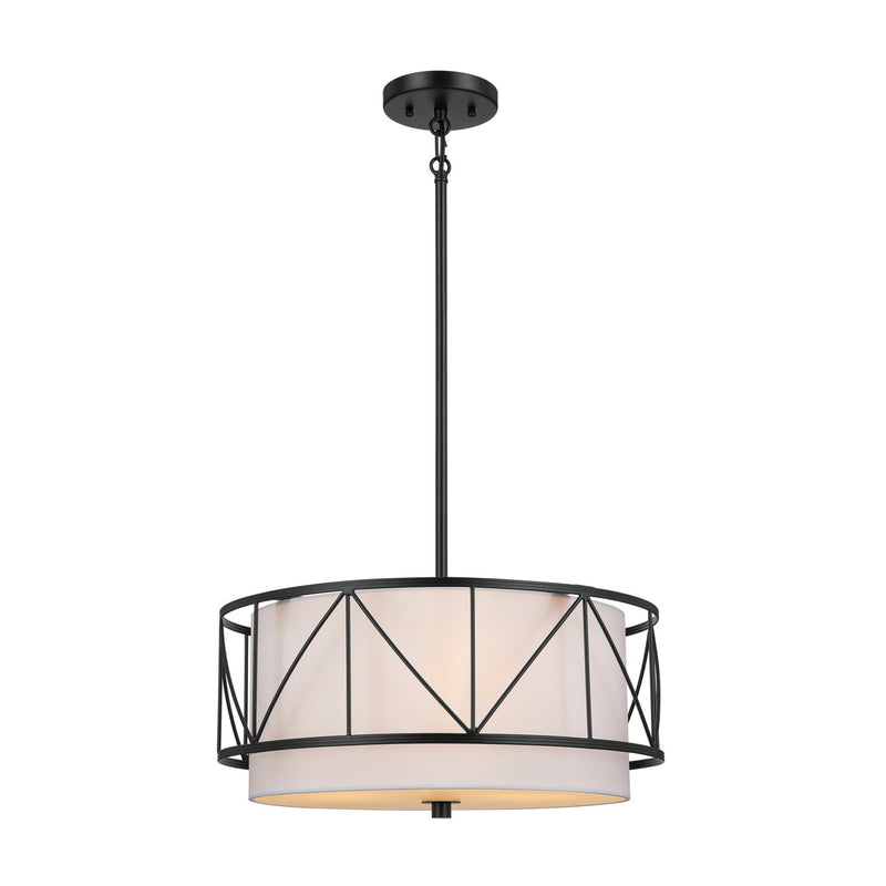 Birkleigh 3-Light 18" Pendant in Black
