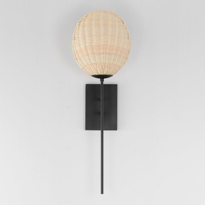 Maldives 1 Light Wall Sconce in Black
