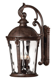 Windsor Large 4-Light Outdoor Wall Lantern in River Rock