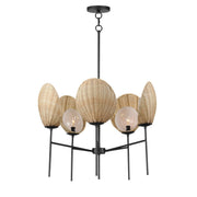 Maldives 5 Light Chandelier in Black