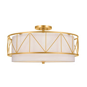 Birkleigh 4-Light Semi-Flush Mount in Classic Gold