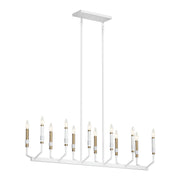 Armand 12-Light Linear Chandelier in White