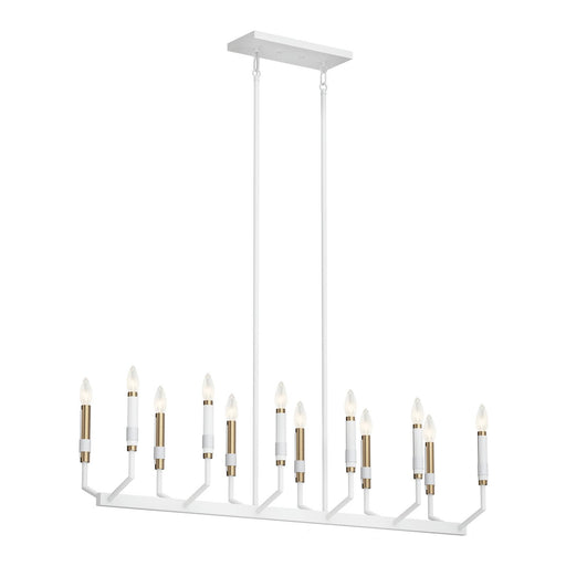 Armand 12-Light Linear Chandelier in White