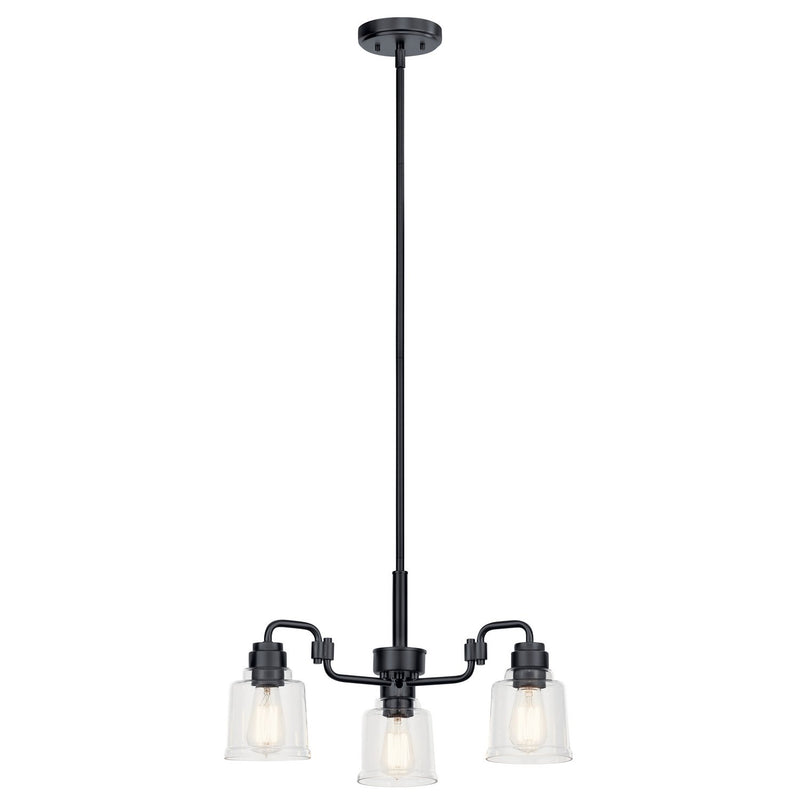 Aivian 3-Light Chandelier in Black