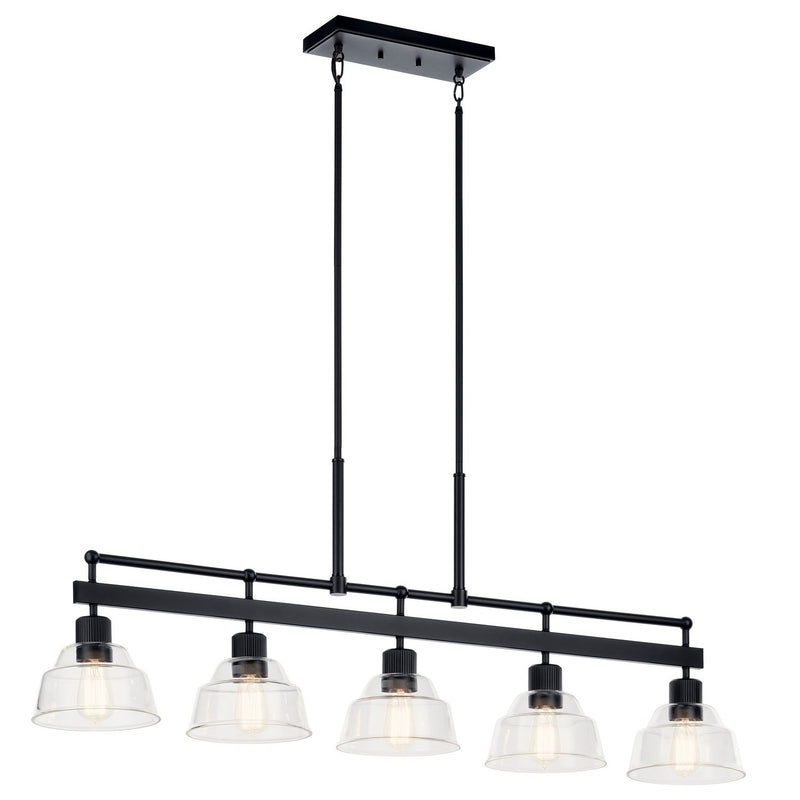 Eastmont 5-Light Linear Chandelier in Black