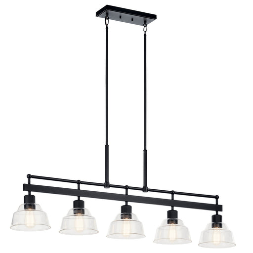Eastmont 5-Light Linear Chandelier in Black