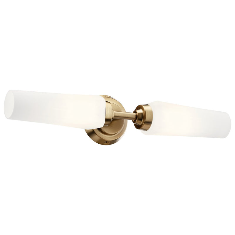 Truby 2-Light Small Bath Vanity Light in Champagne Bronze