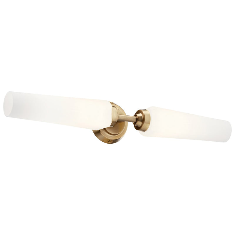 Truby 2-Light Large Bath Vanity Light in Champagne Bronze
