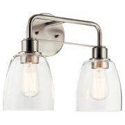 Meller 2-Light Bath Vanity Light in Nickel Textured
