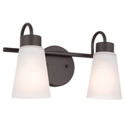 Erma 2-Light Bath Vanity Light in Olde Bronze