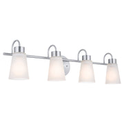 Erma 4-Light Bath Vanity Light in Brushed Nickel