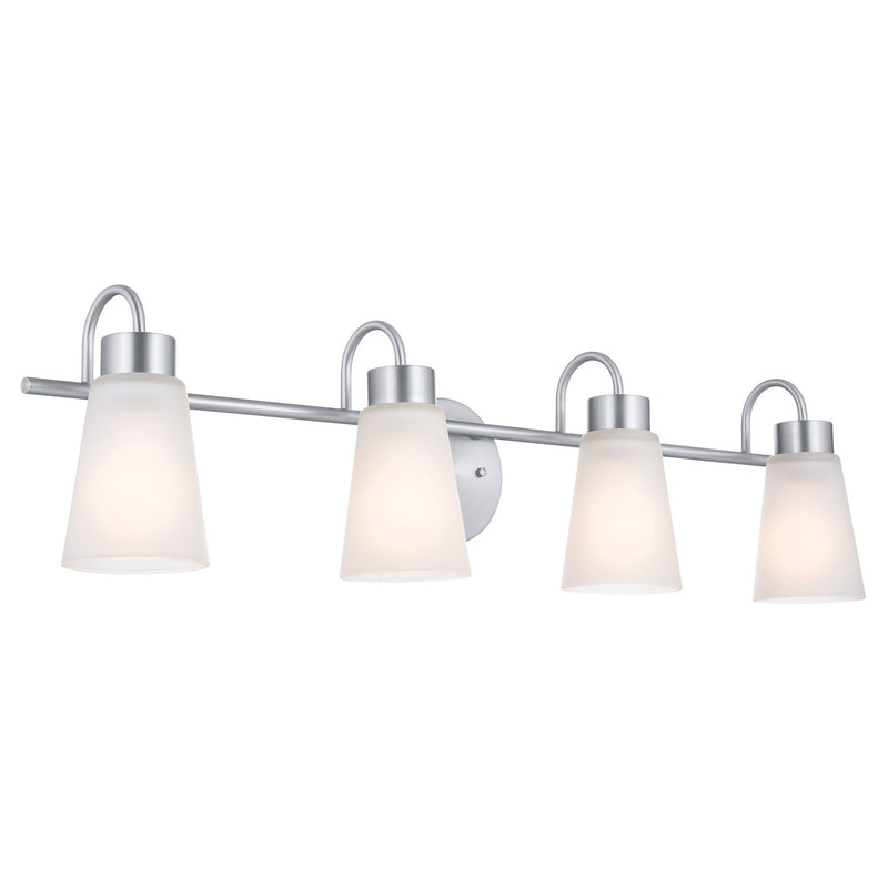Erma 4-Light Bath Vanity Light in Brushed Nickel