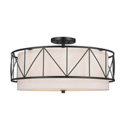 Birkleigh 4-Light Semi-Flush Mount in Black