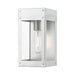Barrett One Light Outdoor Wall Lantern in Painted Satin Nickel w/Brushed Nickel