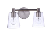 Emilio 2 Light 15.13" Vanity in Brushed Polished Nickel