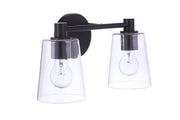 Emilio 2 Light 15.13" Vanity in Flat Black