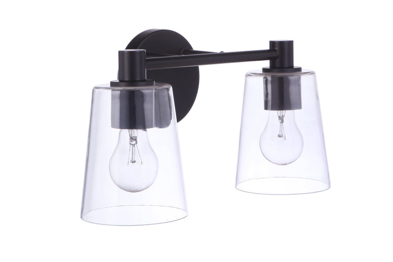 Emilio 2 Light 15.13" Vanity in Flat Black