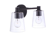 Emilio 2 Light 15.13" Vanity in Flat Black