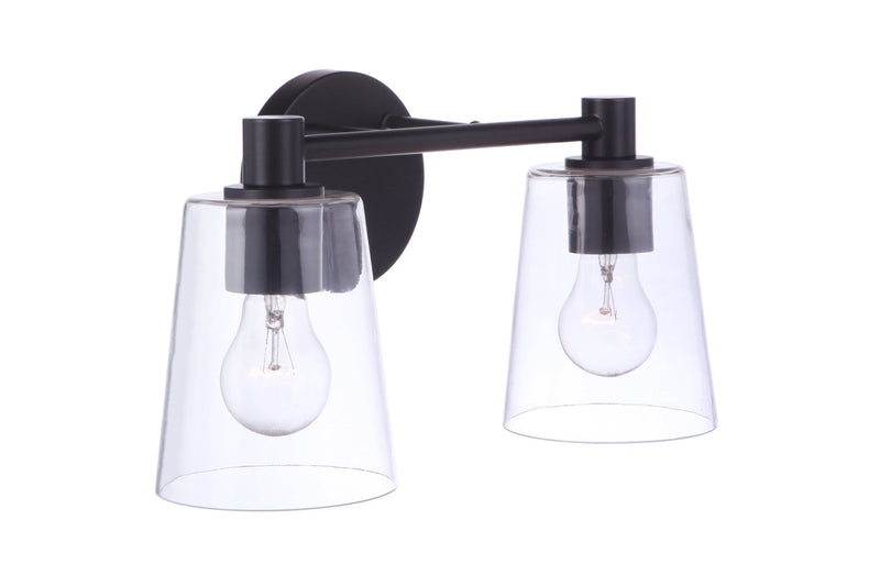 Emilio 2 Light 15.13" Vanity in Flat Black