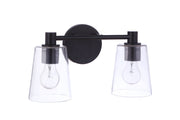 Emilio 2 Light 15.13" Vanity in Flat Black