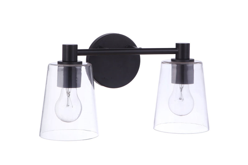 Emilio 2 Light 15.13" Vanity in Flat Black