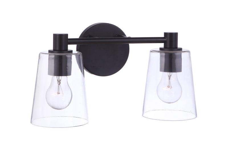 Emilio 2 Light 15.13" Vanity in Flat Black