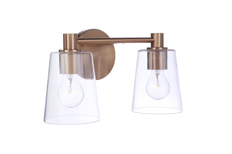 Emilio 2 Light 15.13" Vanity in Satin Brass