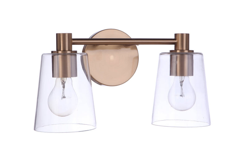 Emilio 2 Light 15.13" Vanity in Satin Brass