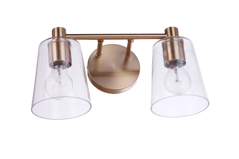 Emilio 2 Light 15.13" Vanity in Satin Brass
