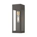 Barrett One Light Outdoor Wall Lantern in Bronze w/Antique Brass