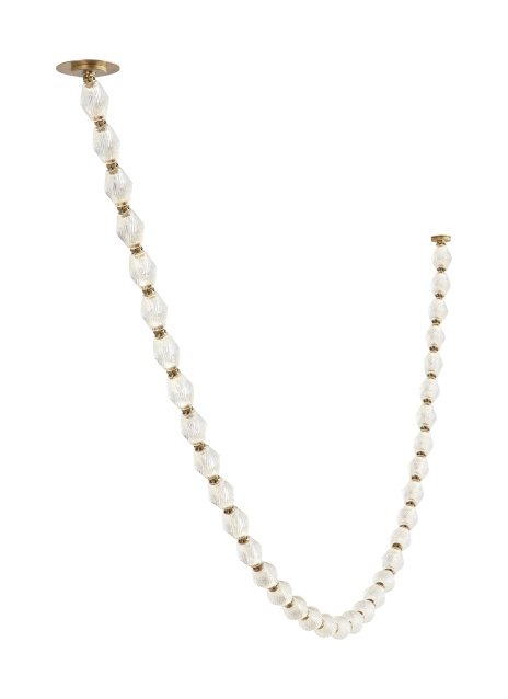 Collier 108 Pendant in Polished Nickel Integrated with Clear Glass