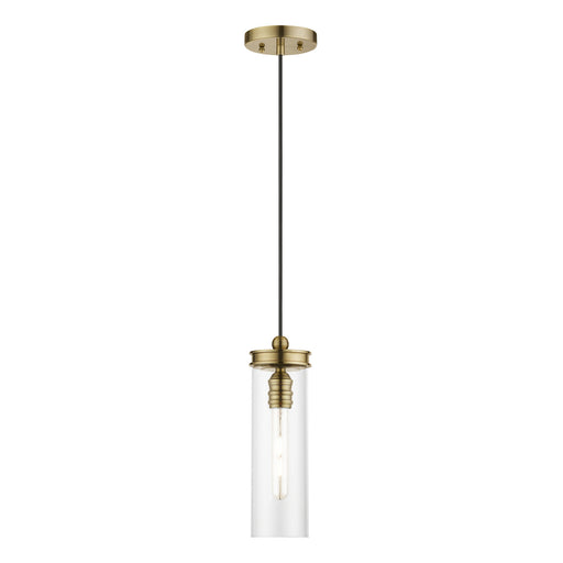 Devoe One Light Mini Pendant in Antique Brass
