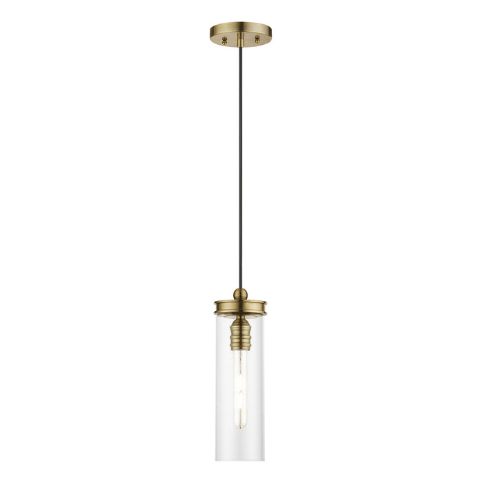 Devoe One Light Mini Pendant in Antique Brass
