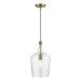 Avery One Light Pendant in Antique Brass