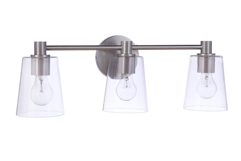 Emilio 3 Light 23.43" Vanity in Brushed Polished Nickel