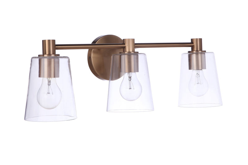 Emilio 3 Light 23.43" Vanity in Satin Brass