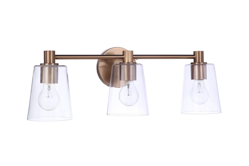 Emilio 3 Light 23.43" Vanity in Satin Brass