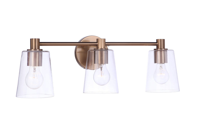 Emilio 3 Light 23.43" Vanity in Satin Brass
