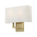 Pierson Two Light Wall Sconce in Antique Brass