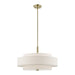 Monroe Five Light Pendant Chandelier in Antique Brass