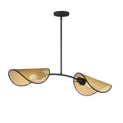 Bonnet 2 Light Chandelier in Black