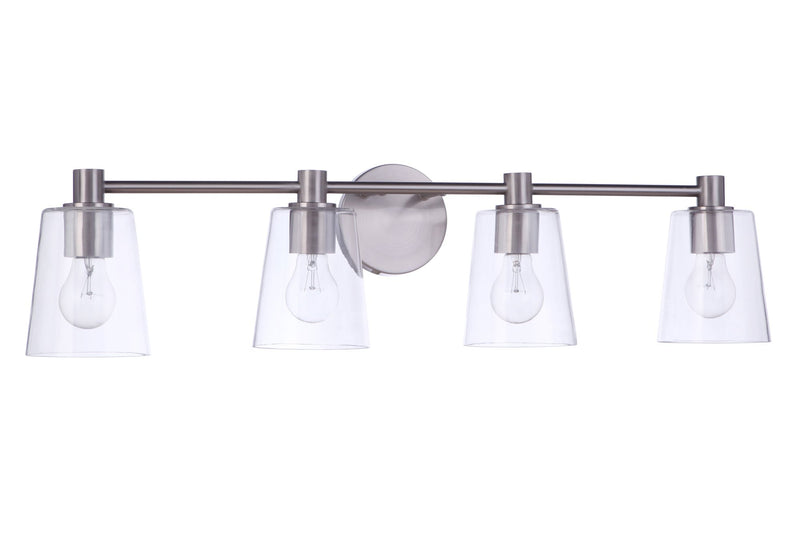 Emilio 4 Light 32.75" Vanity in Brushed Polished Nickel